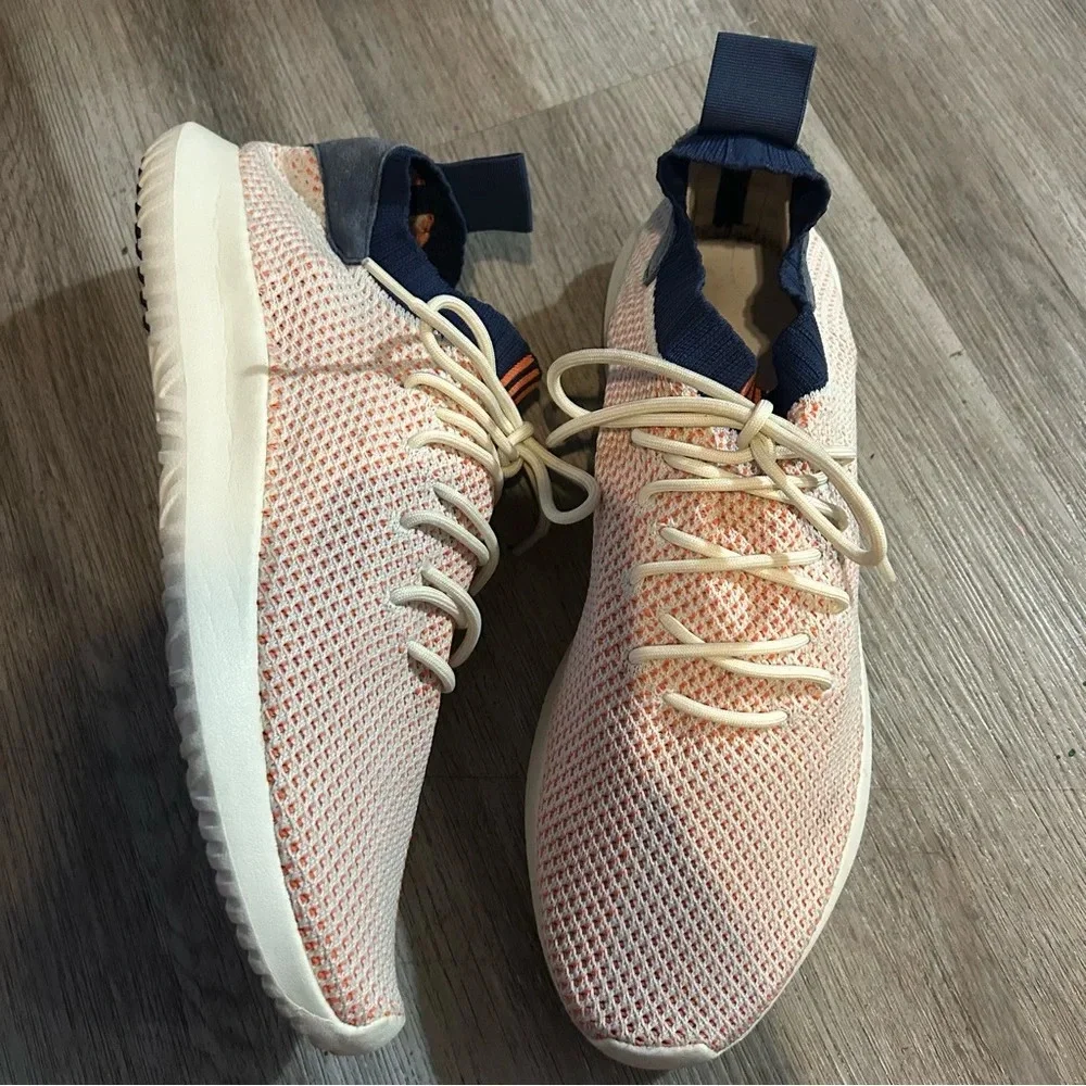 Men's Lightweight Knit Sneakers - Coral Cream